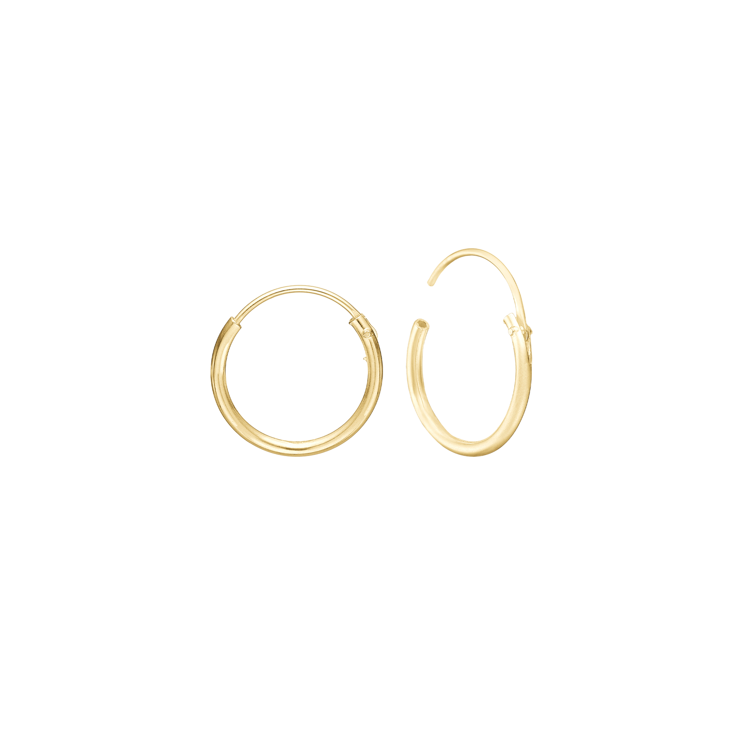 Creoler Forgyldt Sterling Sølv 12 mm Med Vippelås Tråd 1,2 mm