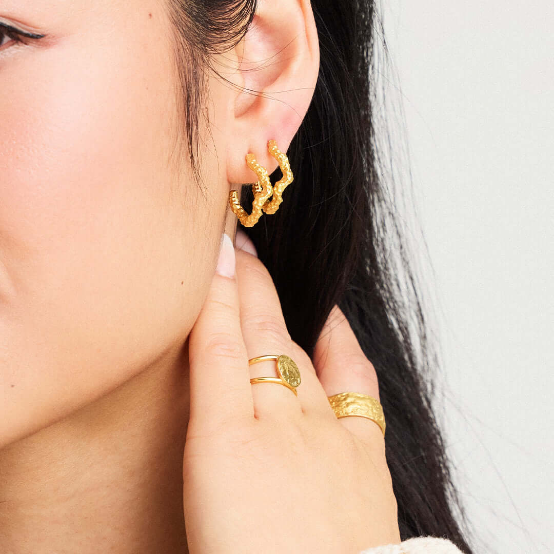 Ring Moon Forgyldt Sterling Sølv