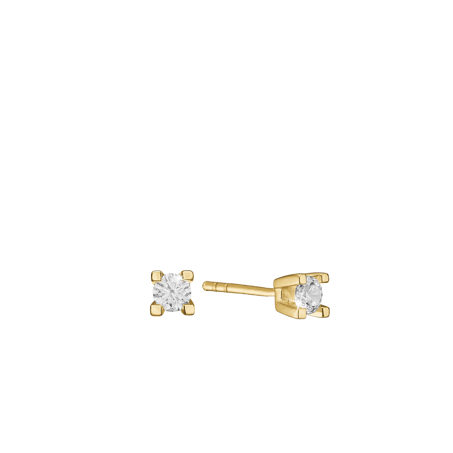 Eternity Ørestikker 8 Karat Guld Med 2x0,03ct W/SI Diamant