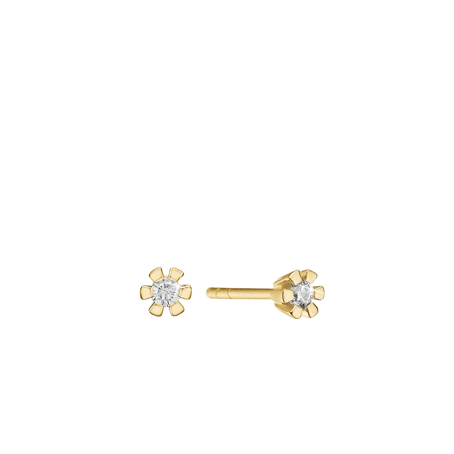 Eternity Ørestikker 8 Karat Guld Med 2x0,03ct W/SI Diamant