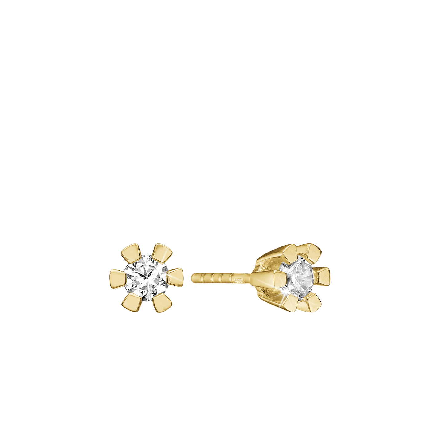 Eternity Ørestikker 14 Karat Guld Med 2x0,40ct W/SI Diamant