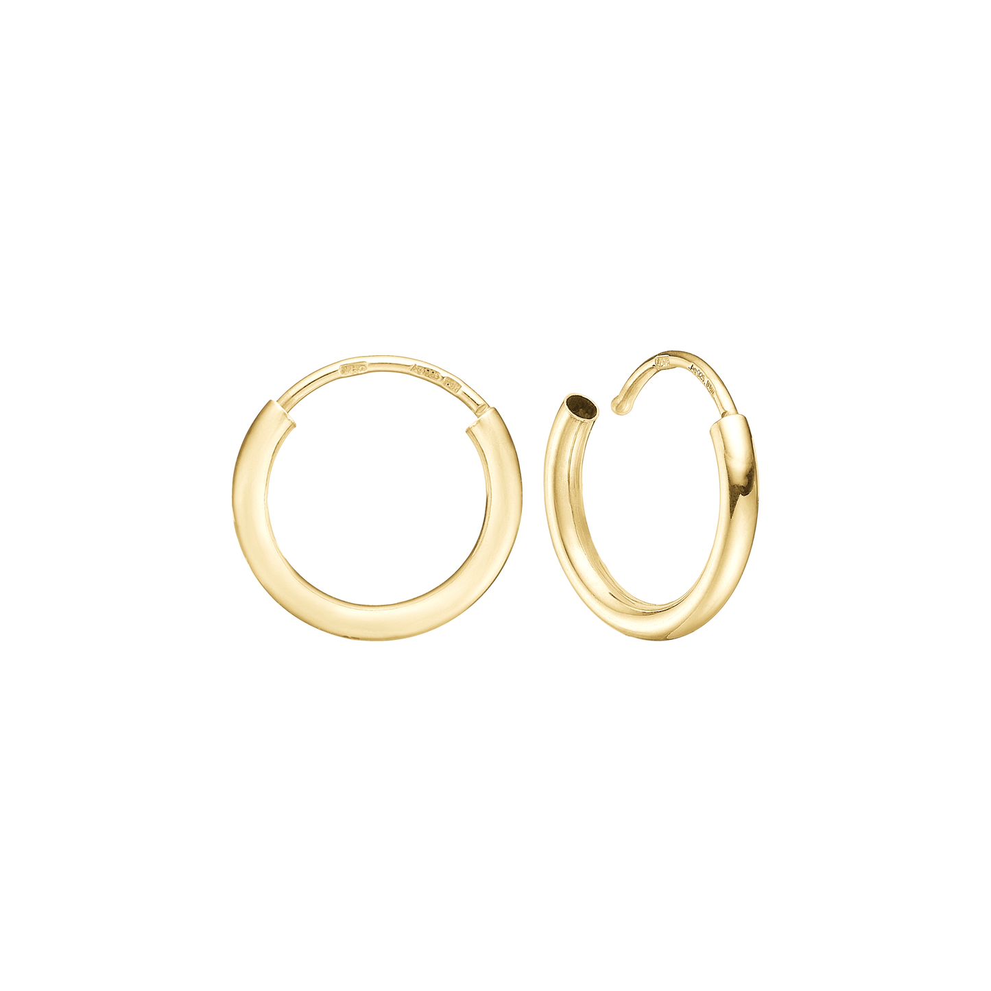 Creoler 8 Karat Guld Diameter 16 mm Med Vippelås Tråd 1,8 mm