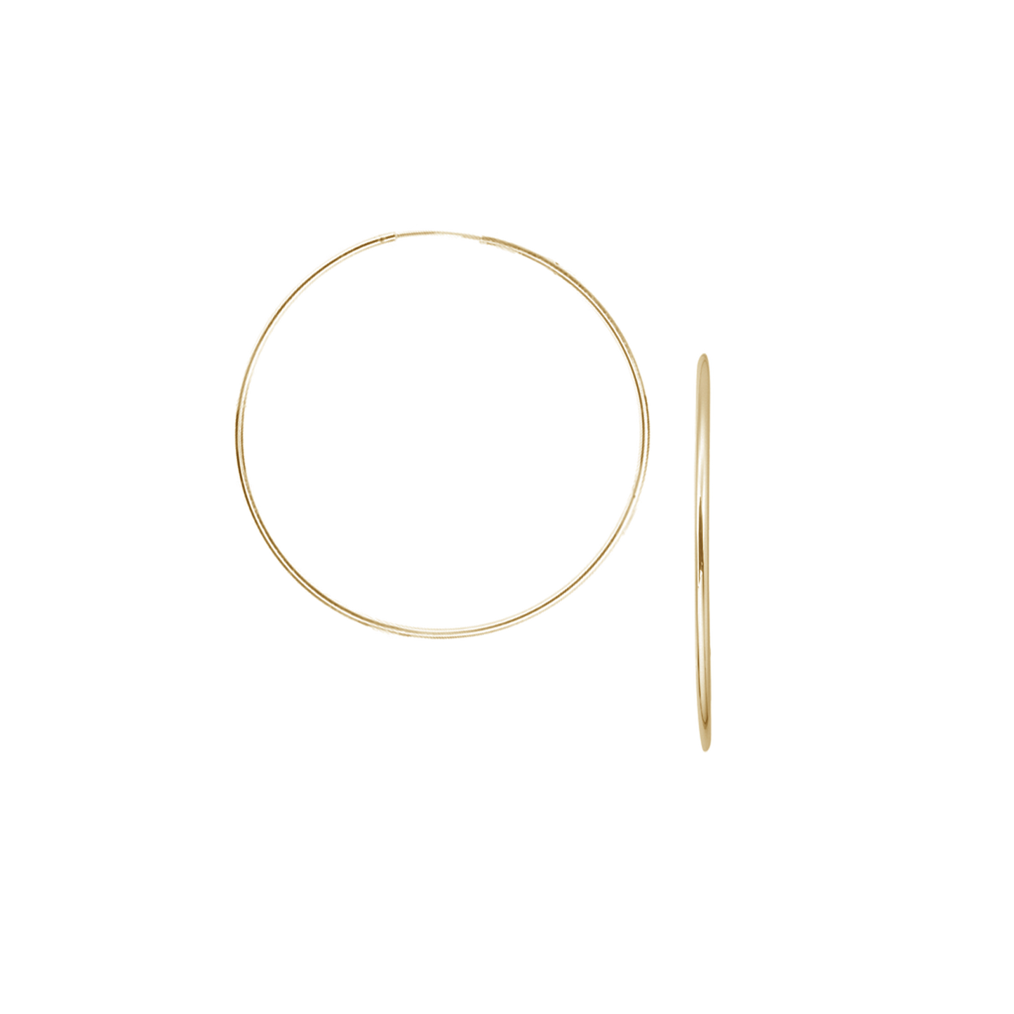 Creoler 8 Karat Guld Diameter 29,5 mm Med Vippelås Tråd 1,8 mm