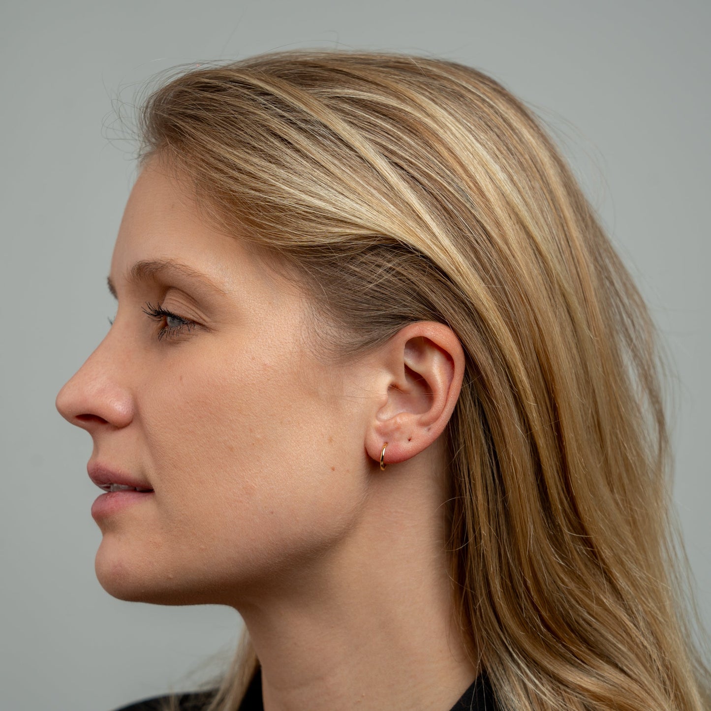 Creoler 8 Karat Guld Diameter 10,5 mm Med Vippelås Tråd 1,2 mm