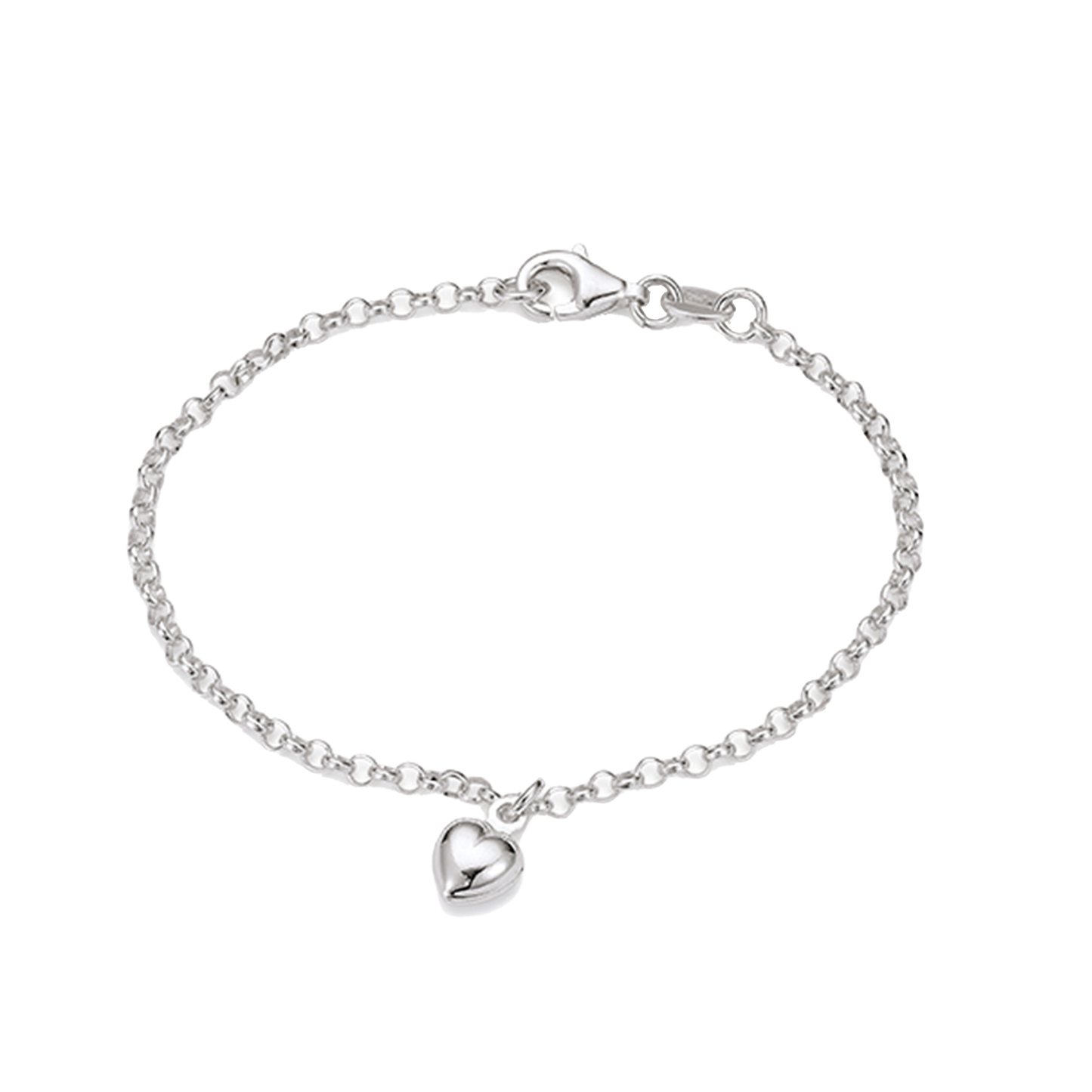 Armbånd til Børn med Hjerte Sterling Sølv 15 cm