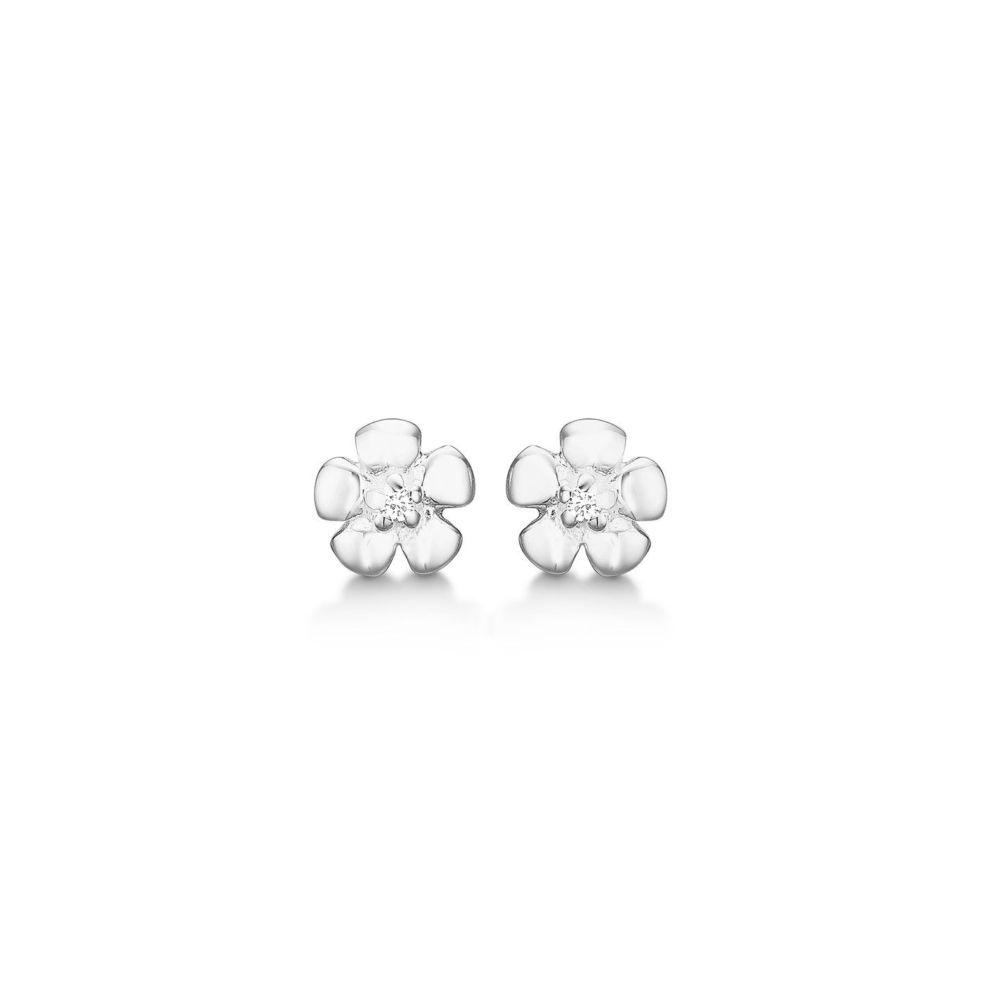 Ørestikker til Børn Blomst Cubic Zirkonia Sterling Sølv