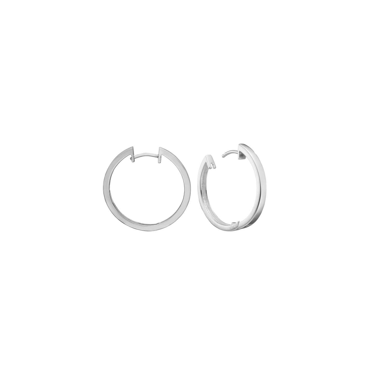 Creoler Sterling Sølv 12 mm Med Vippelås Tråd 3 mm