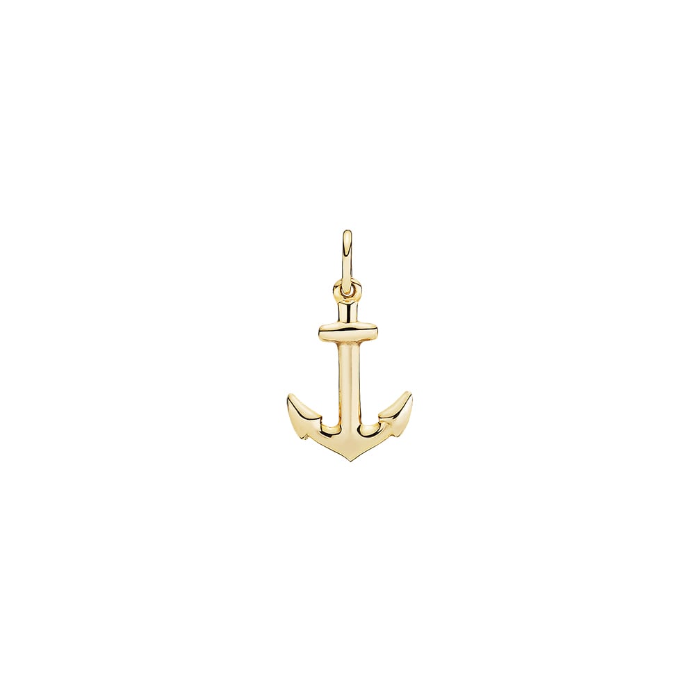 Vedhæng, anker, 17x11 mm, 14 kt guld.