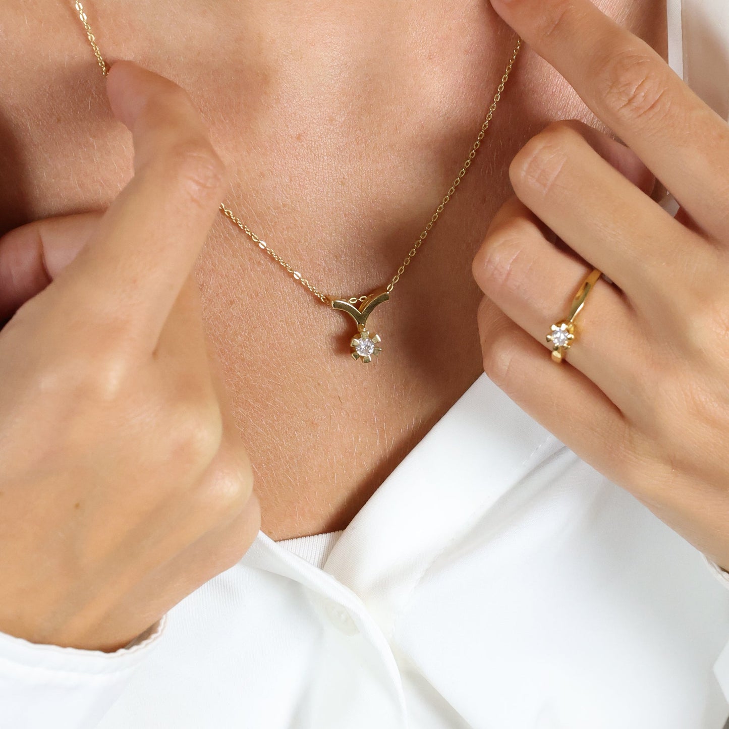 Eternity Vedhæng 14 Karat Guld Med 0,20ct W/SI Diamant