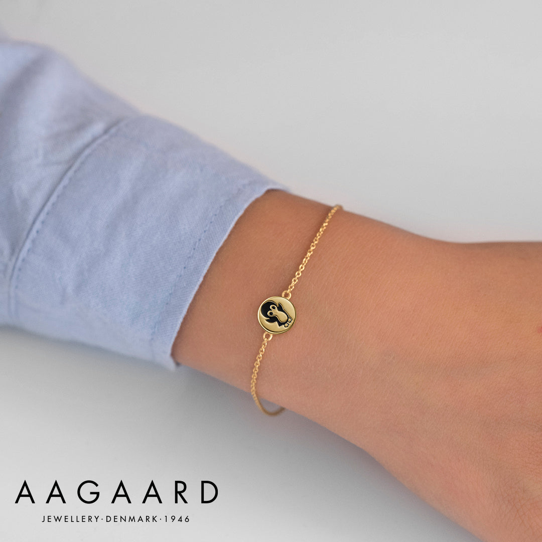 Armbånd til Børn Pingvin Forgyldt Sterling Sølv 14 + 2 cm