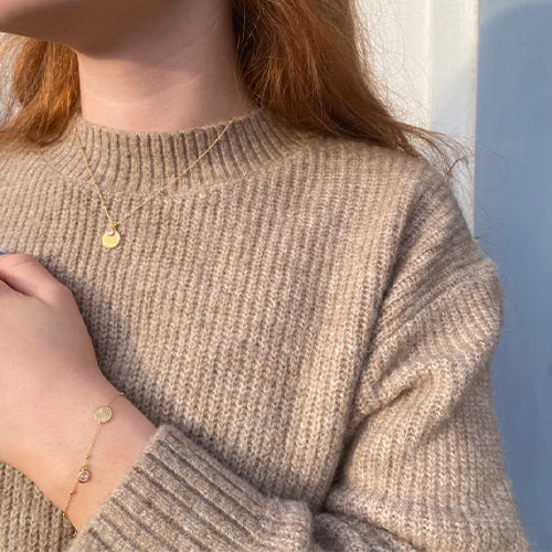 Armbånd Sunshine Coin Forgyldt Sterling Sølv