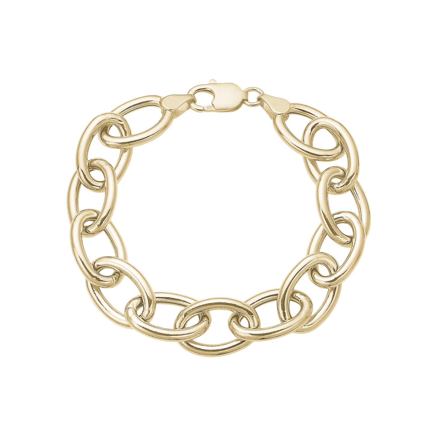 Armbånd Store Led Forgyldt Sterling Sølv 20 cm
