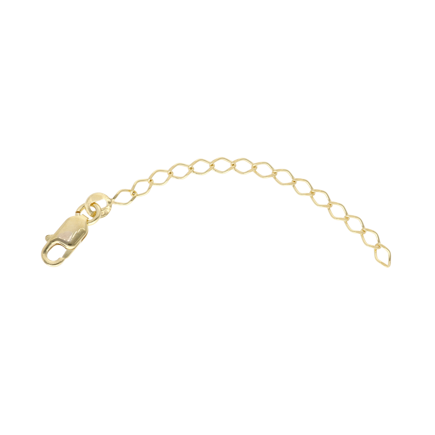 Forlænger Armbånd Ankel Hals Forgyldt Sterling Sølv 5 cm