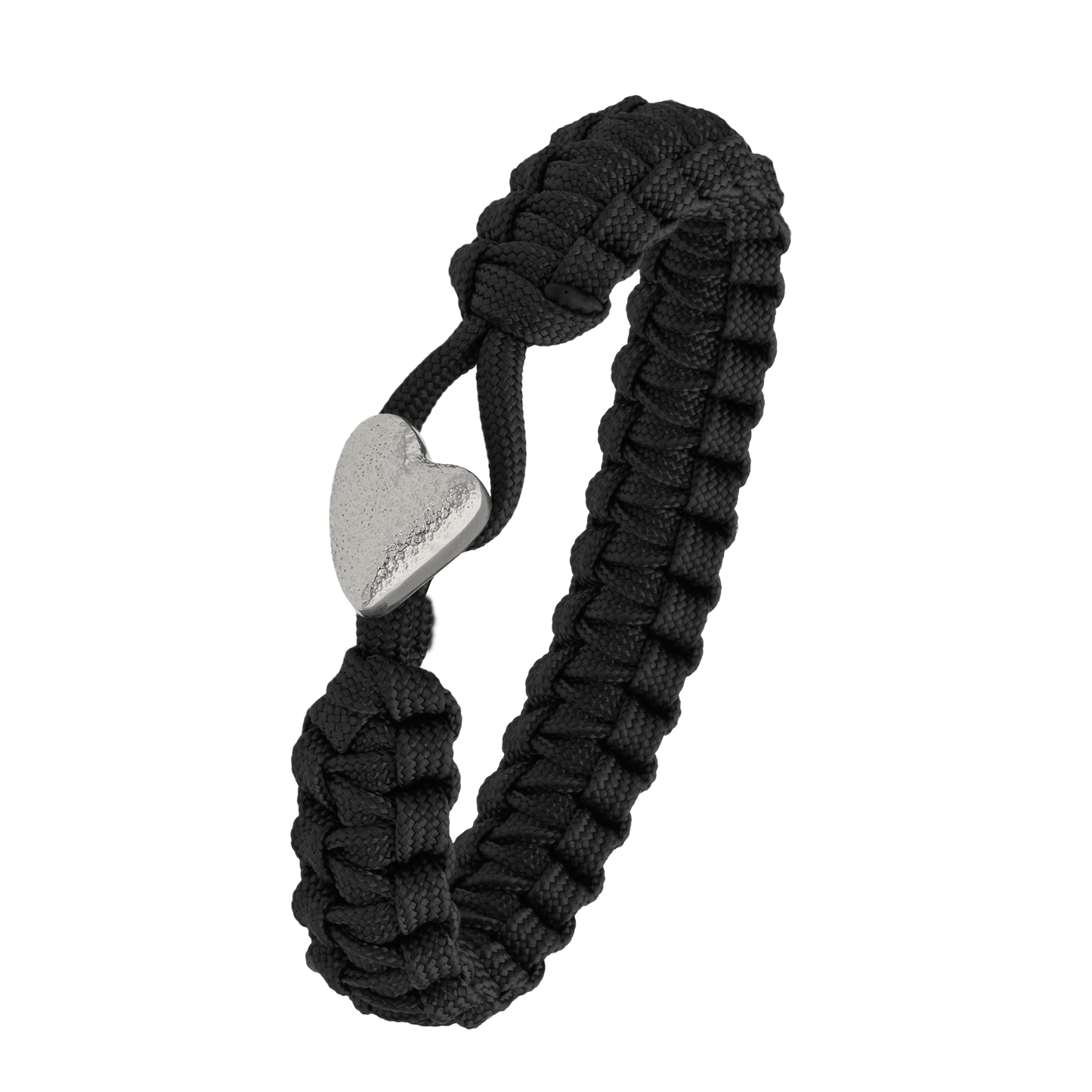 From Soldier To Soldier Armbånd Sort med Sterling Sølv Hjerte Lås