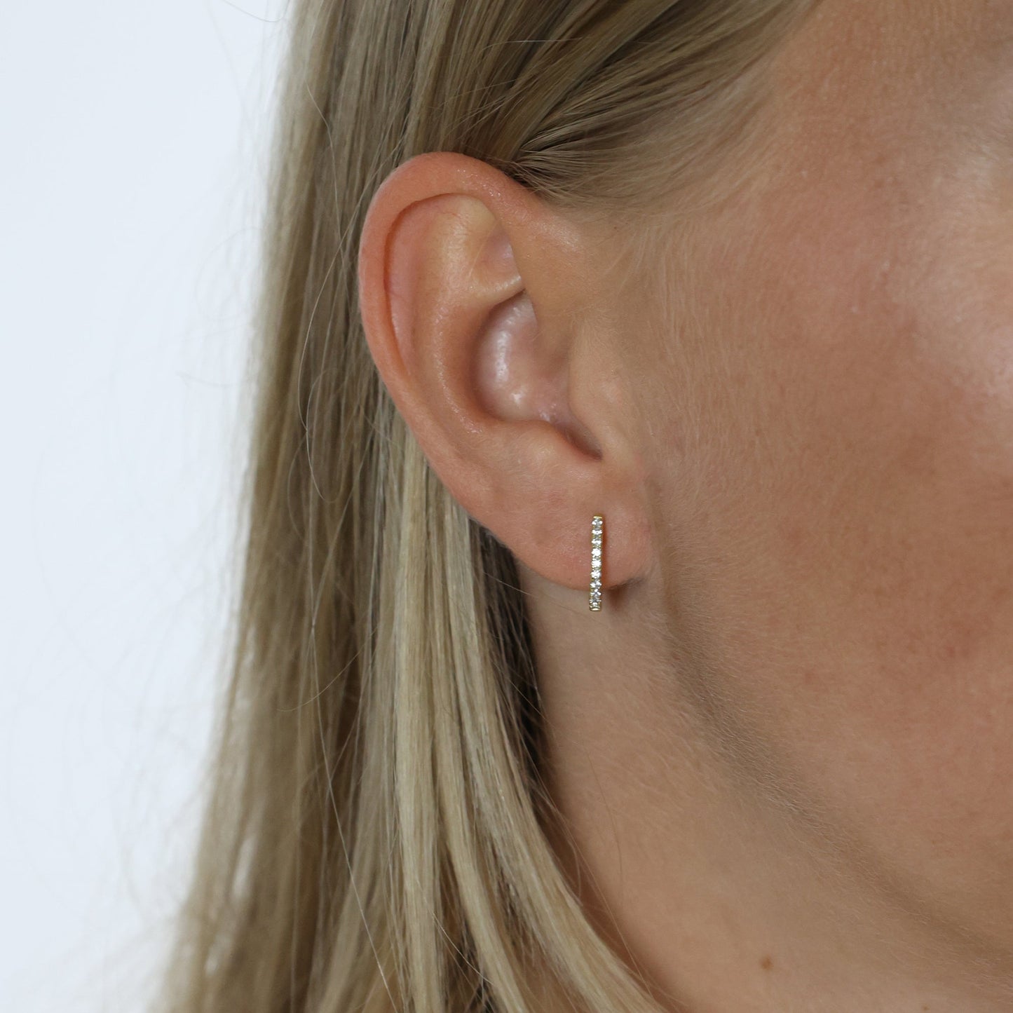 Creoler med Cubic Zirkonia 8 Karat Guld 12 x 10 mm