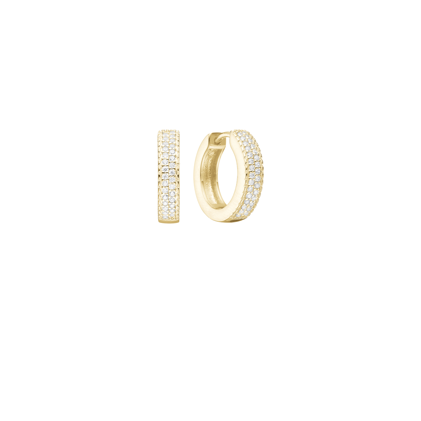 Creoler Cubic Zirkonia Forgyldt Sterling Sølv