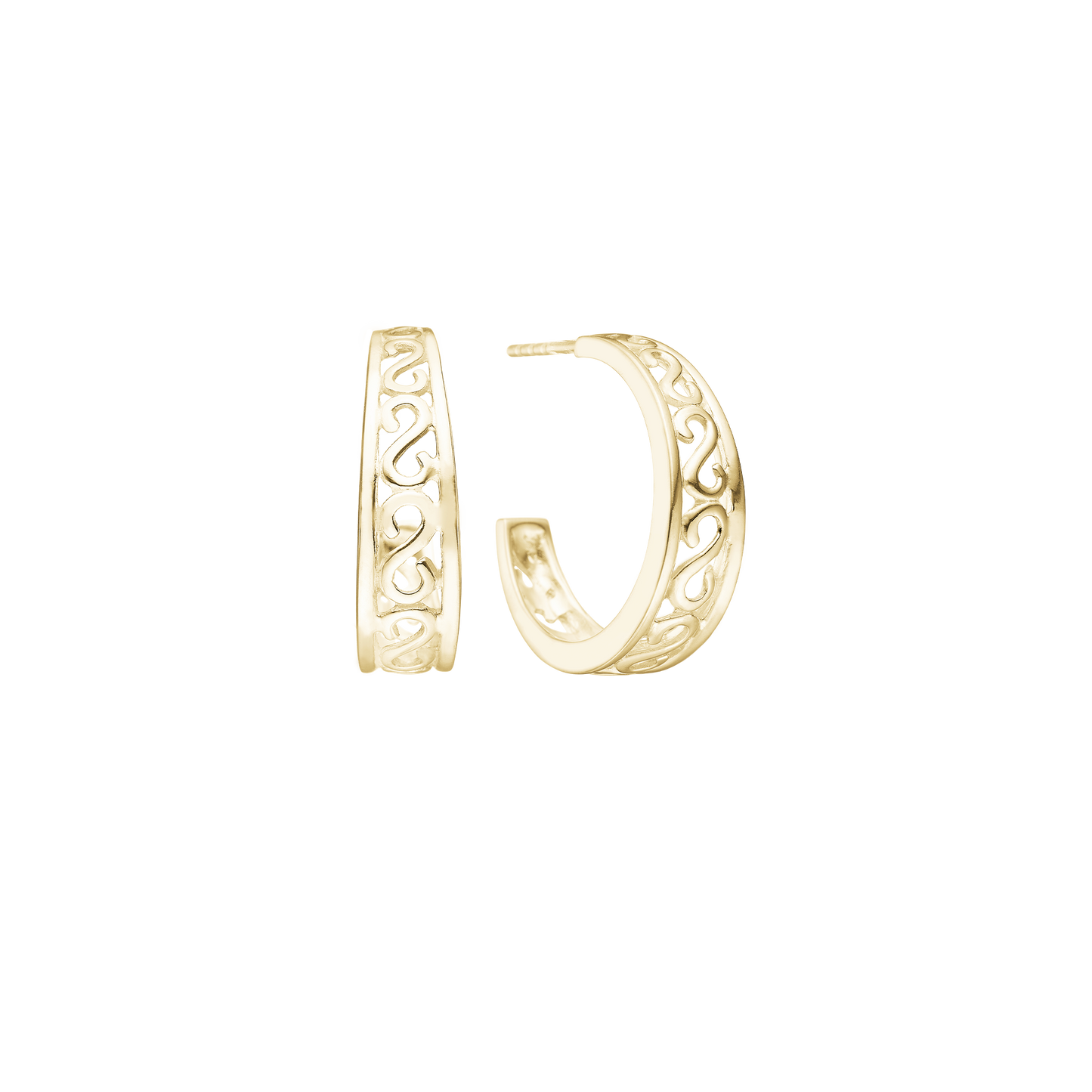 Creoler Oriental Forgyldt Sterling Sølv