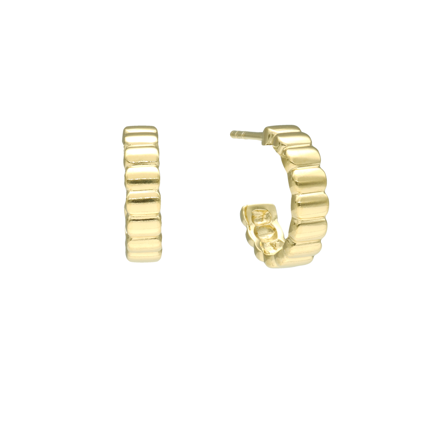 Creoler Halvcreol Riller Forgyldt Sterling Sølv