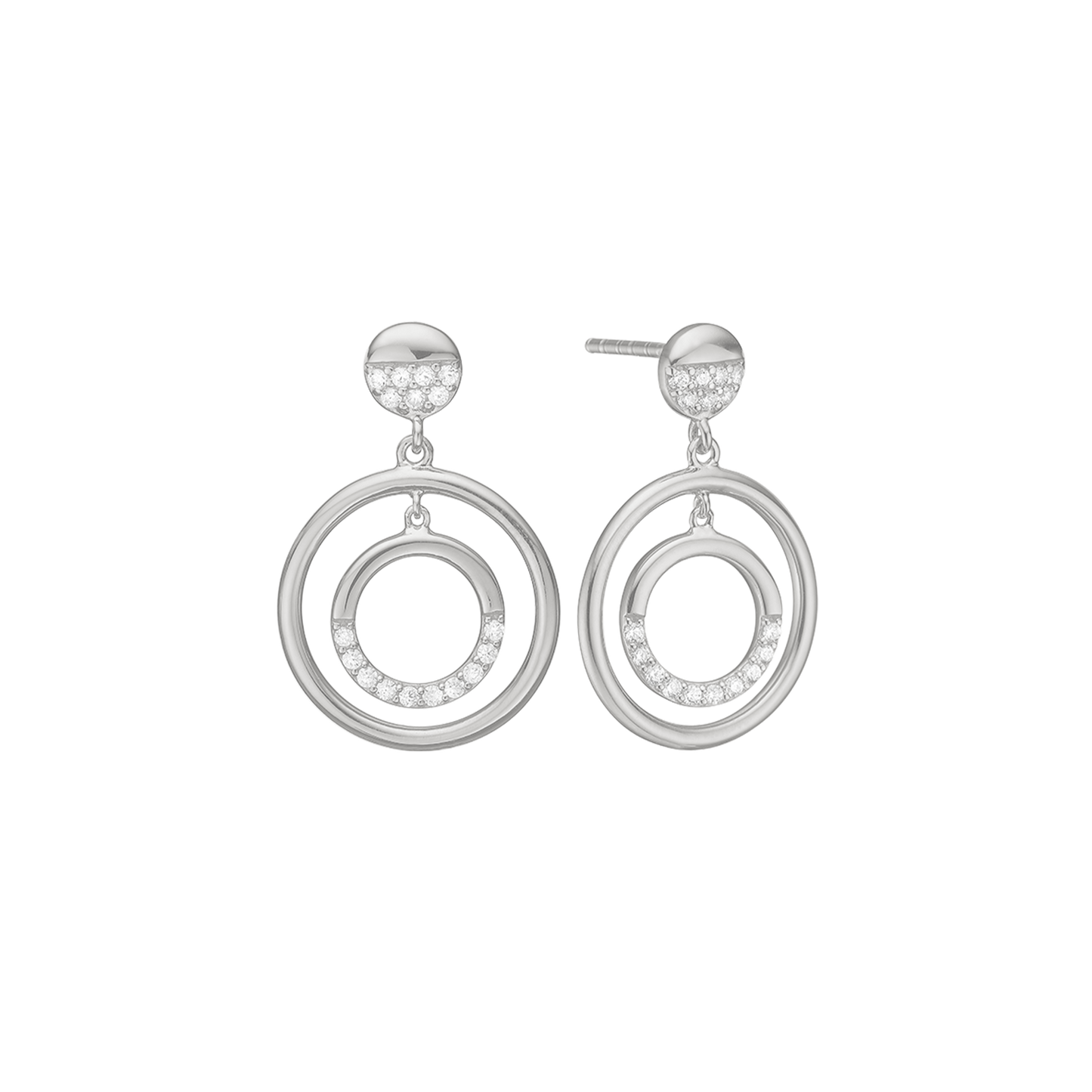 Ørehænger Cirkler Cubic Zirkonia Sterling Sølv