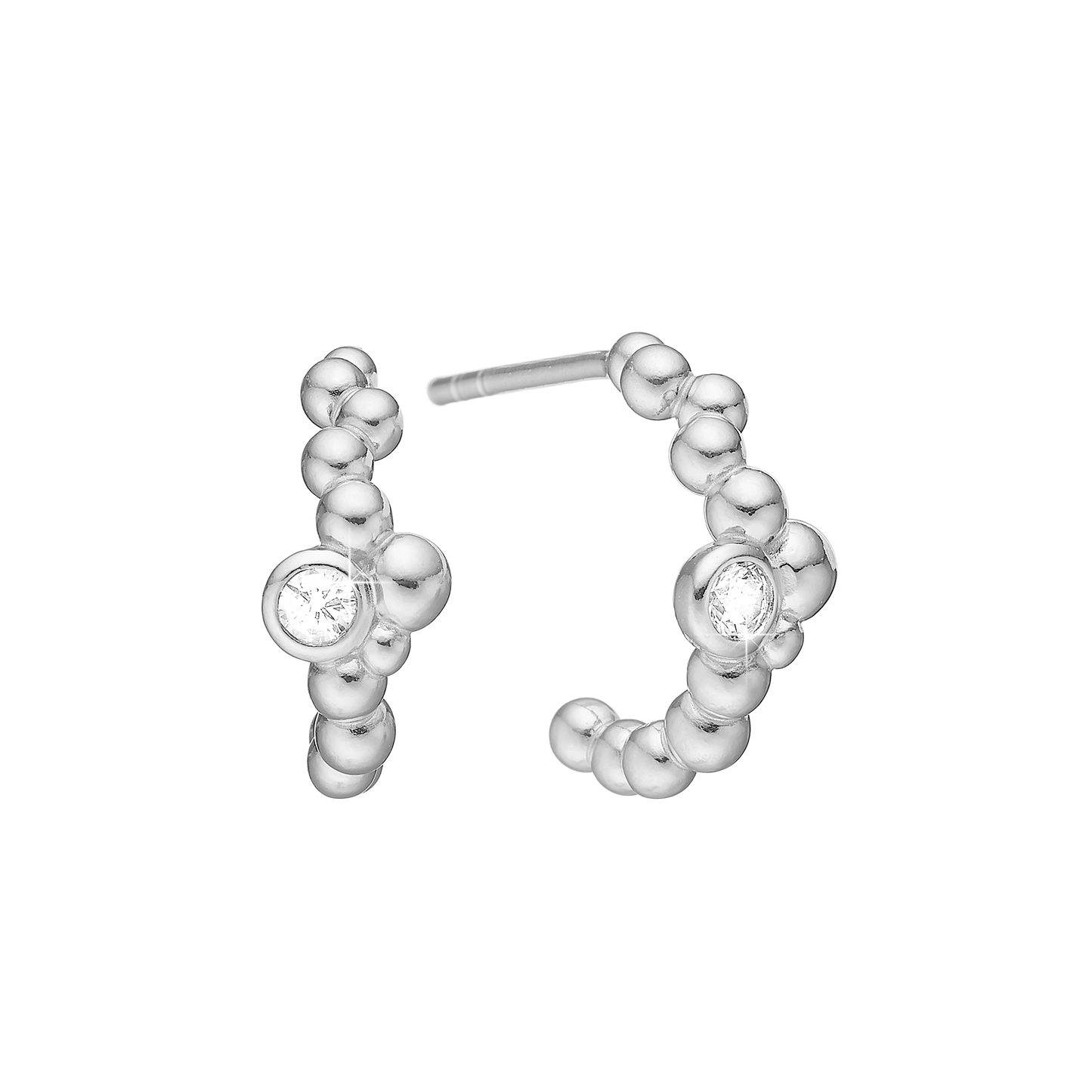 Øreringe Tankebobler med 2 Cubic Zirkonia Sterling Sølv