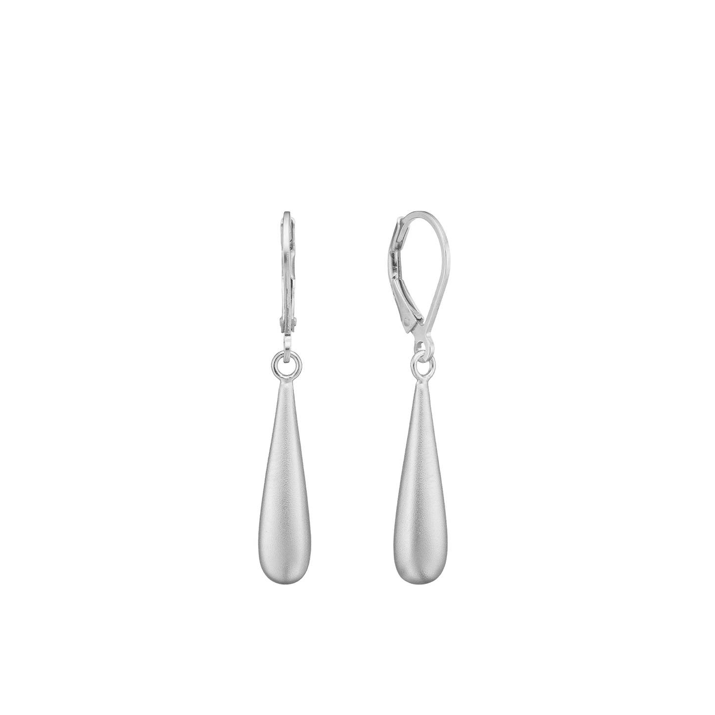 Ørehænger Drop Sandblast Sterling Sølv