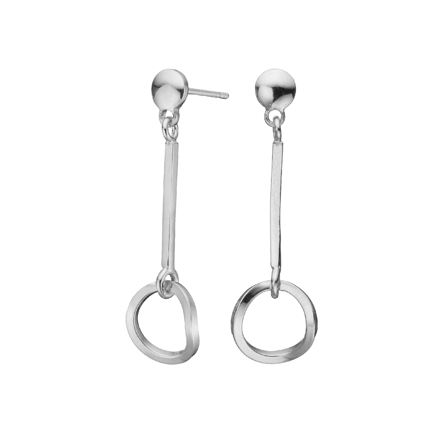 Ørehænger Oval Sterling Silver