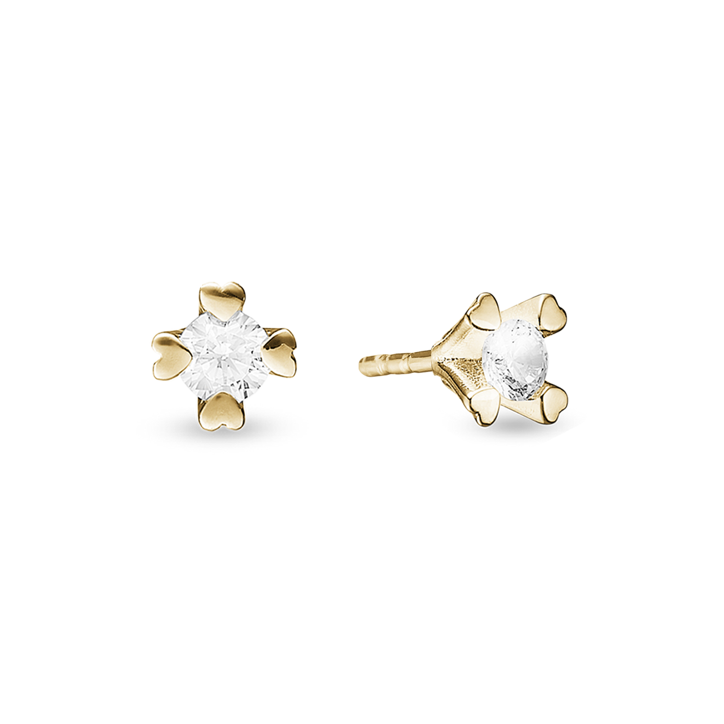 Mary Ørestikker 14 Karat Guld Med 2x0,40ct W/VS Labgrown Diamant