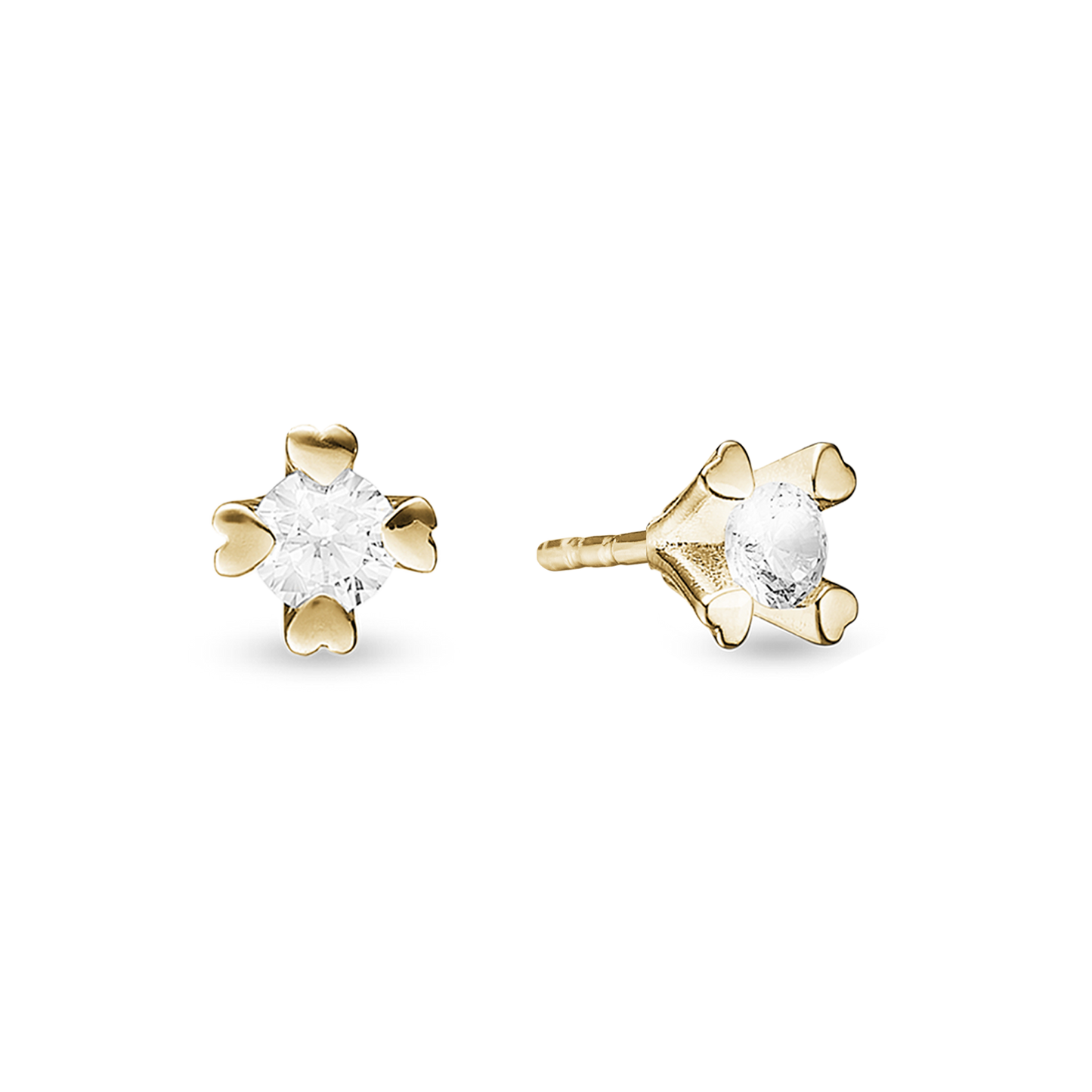 Mary Ørestikker 14 Karat Guld Med 2x0,50ct W/VS Labgrown Diamant