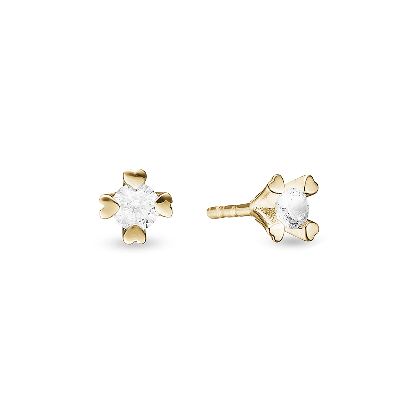 Mary Ørestikker 8 Karat Guld Med 2x0,20ct W/VS Labgrown Diamant