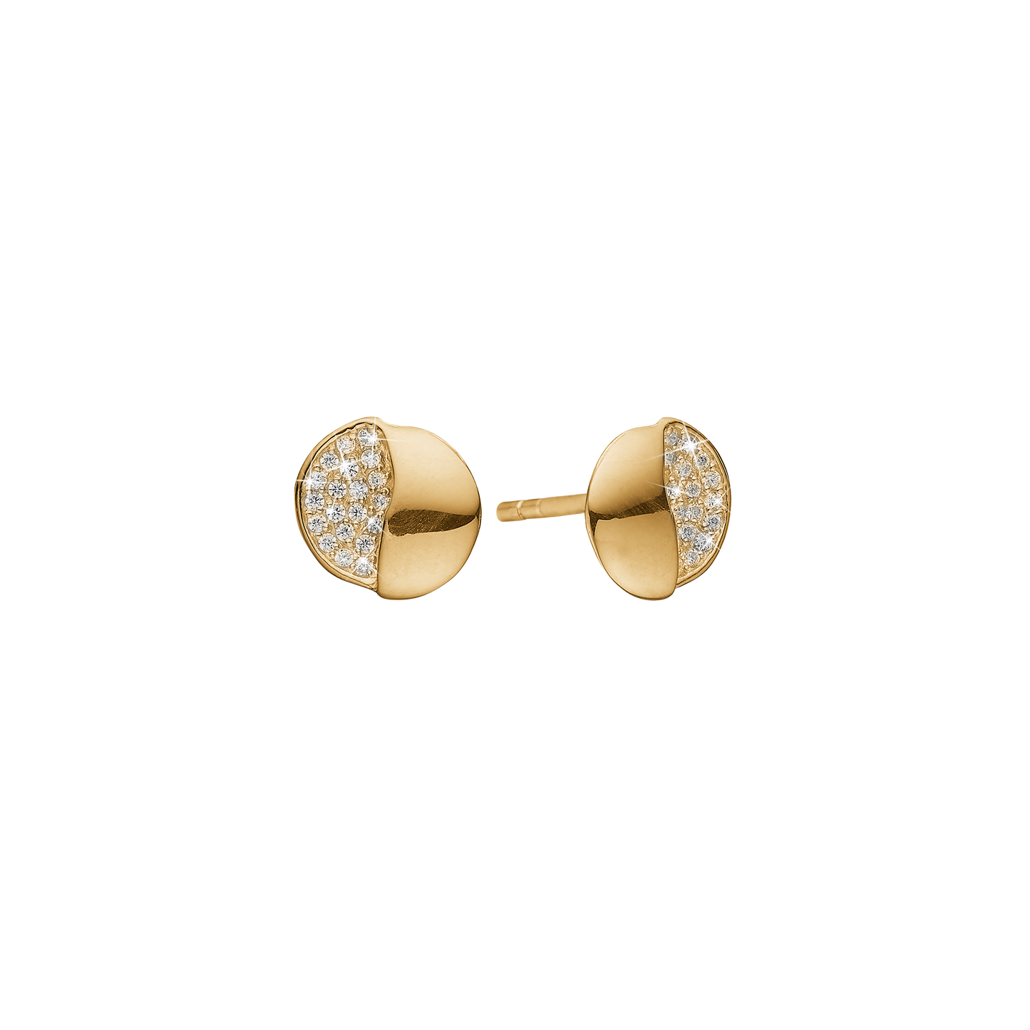 Ørestikker med 40 Cubic Zirkonia 8 Karat Guld