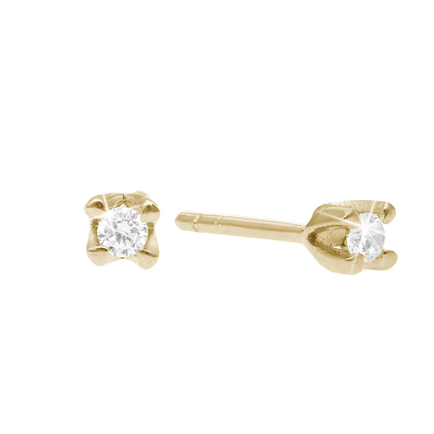 Elya Ørestikker 8 Karat Guld Med 2x0,05ct W/VS Labgrown Diamant