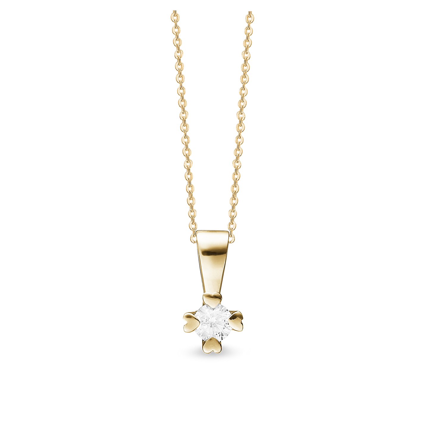 Mary Vedhæng 14 Karat Guld Med 0,25ct W/VS Labgrown Diamant