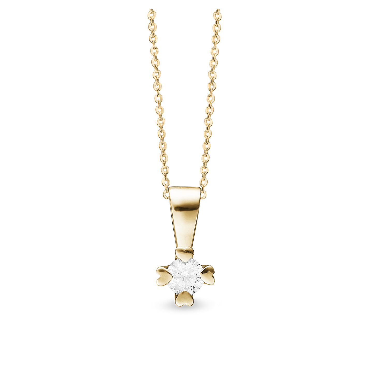Mary Vedhæng 14 Karat Guld Med 0,40ct W/VS Labgrown Diamant