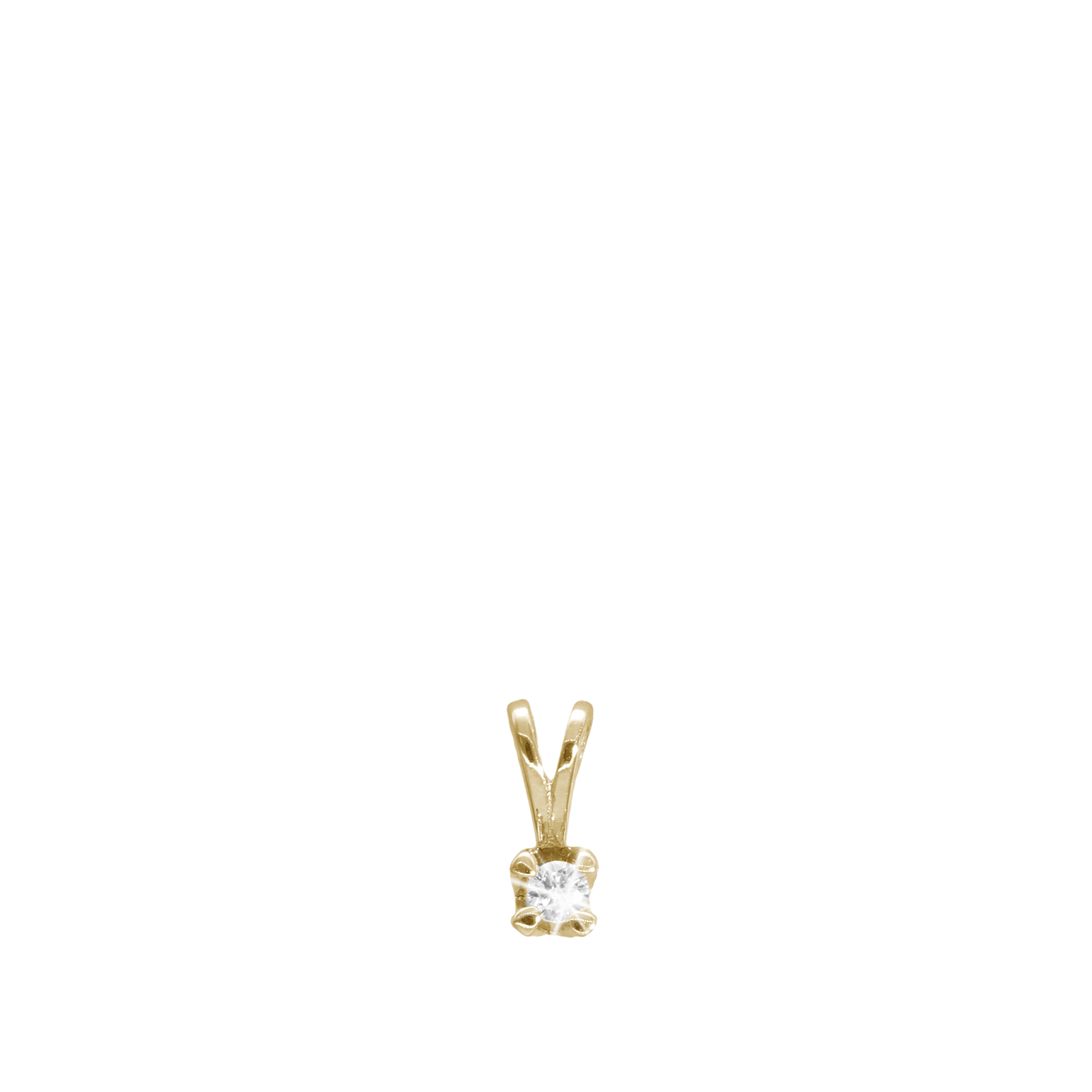 Elya Vedhæng 8 Karat Guld Med 0,05ct W/VS Labgrown Diamant