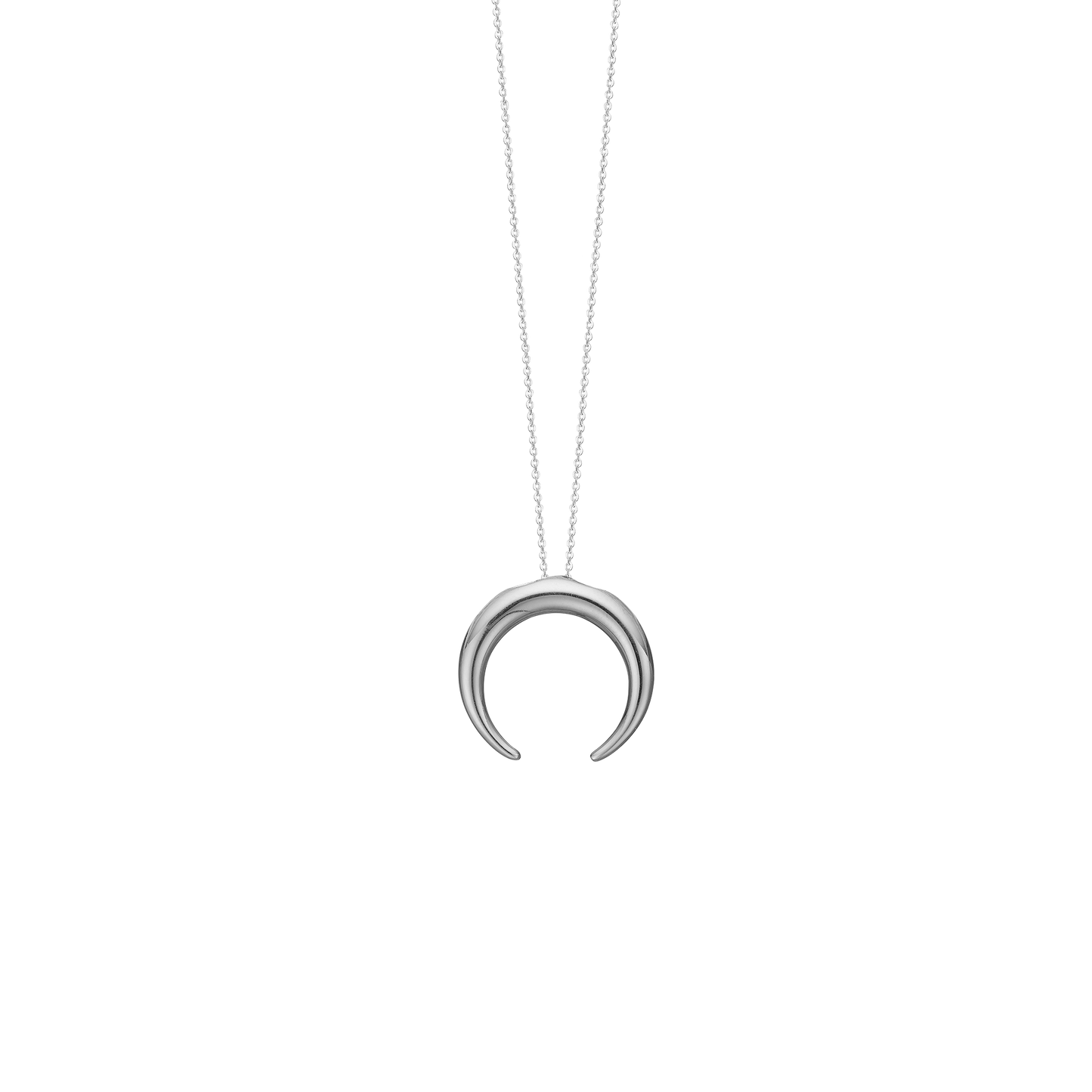 Halskæde med Vedhæng Horn Sterling Sølv 45 cm