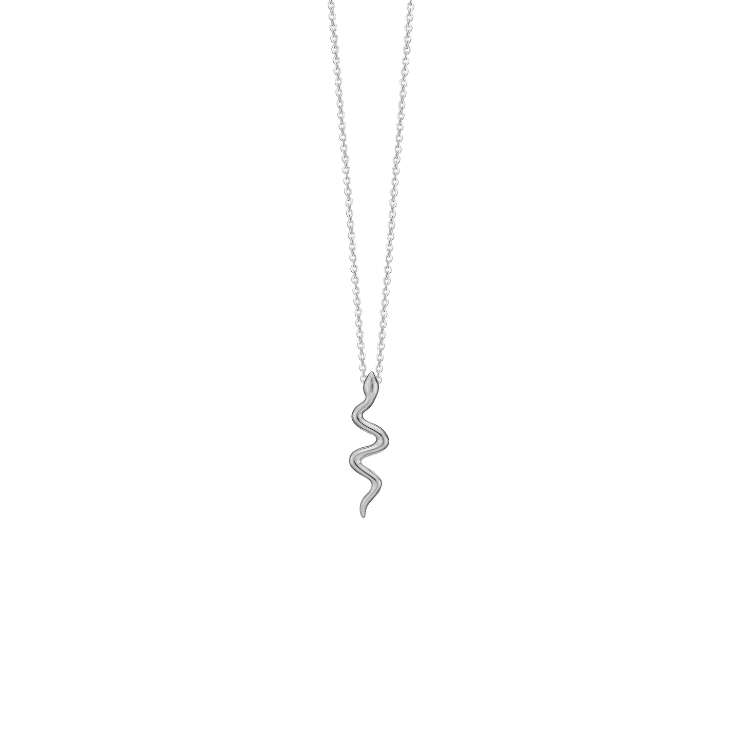 Halskæde med Vedhæng Snake Sterling Sølv 45 cm