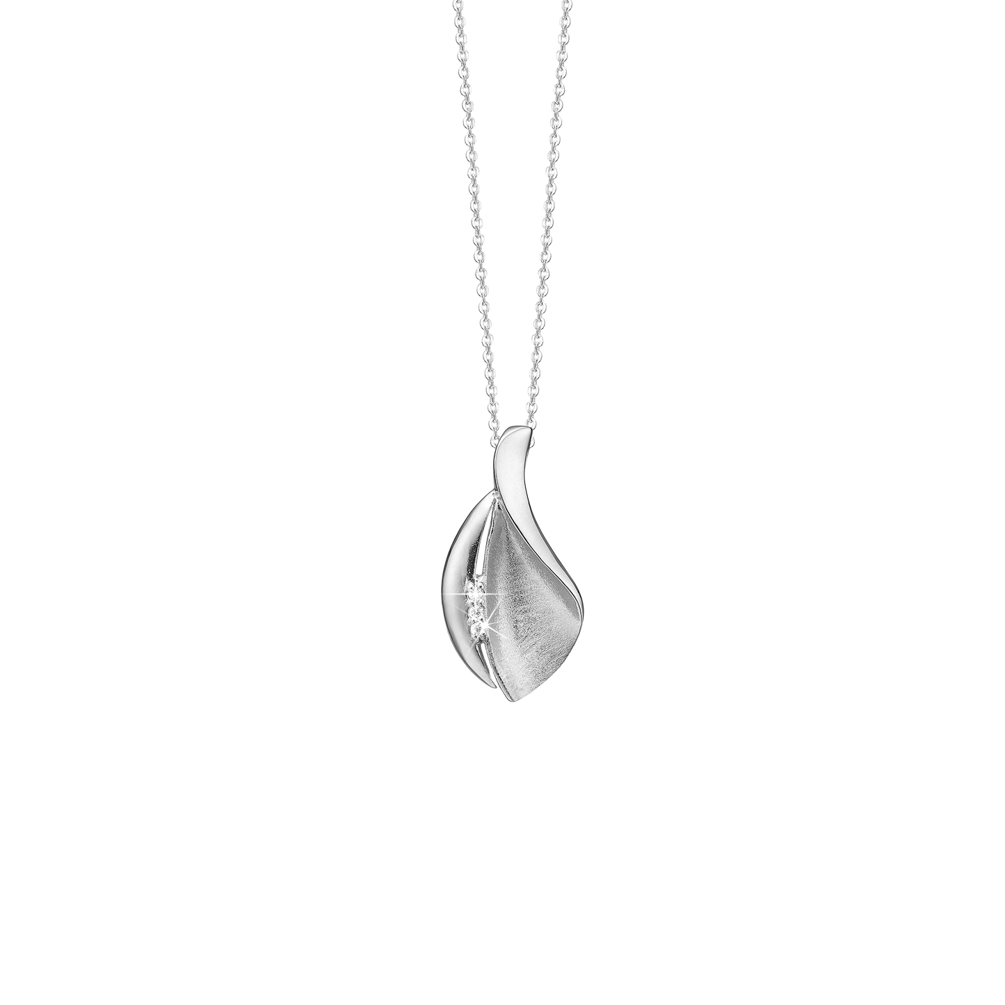Halskæde med Vedhæng Cubic Zirkonia Sterling Sølv 45 cm