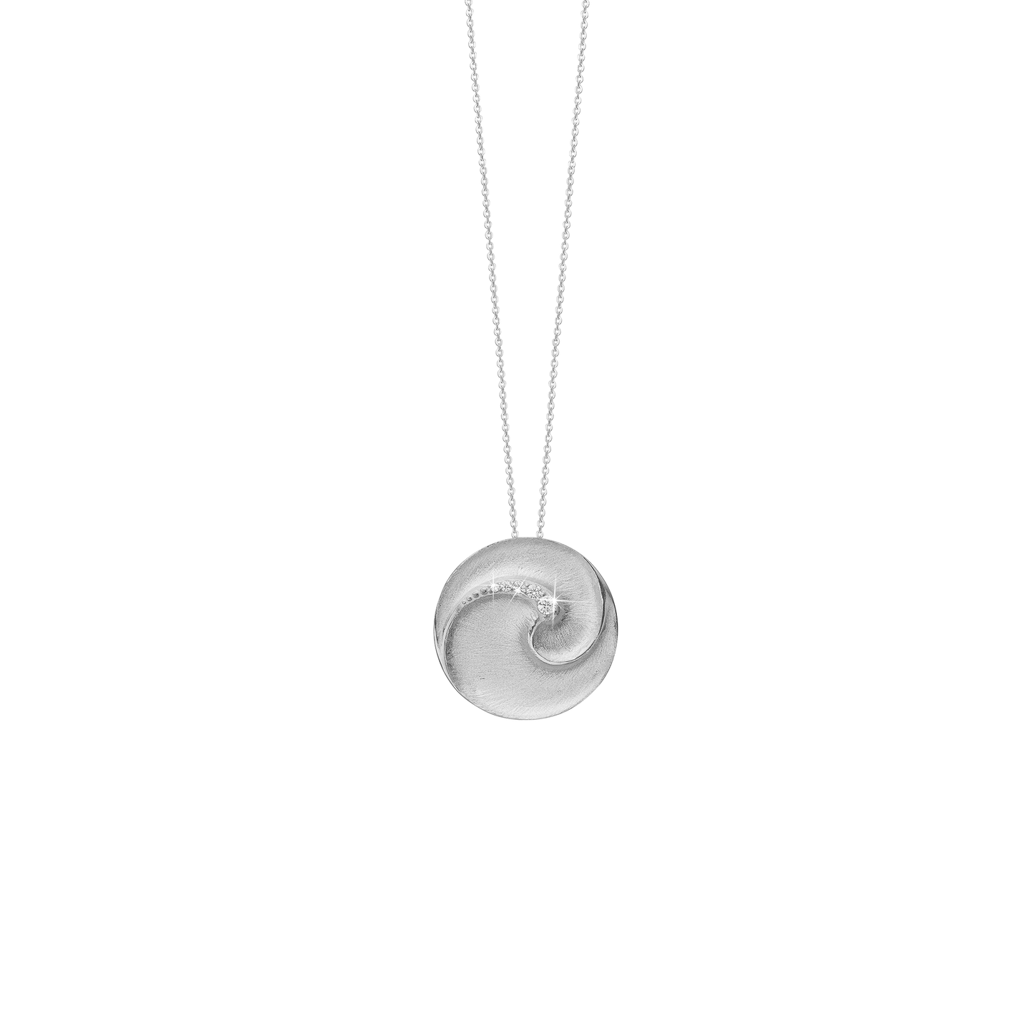 Halskæde med Vedhæng med 5 Cubic Zirkonia Sterling Sølv 45 cm