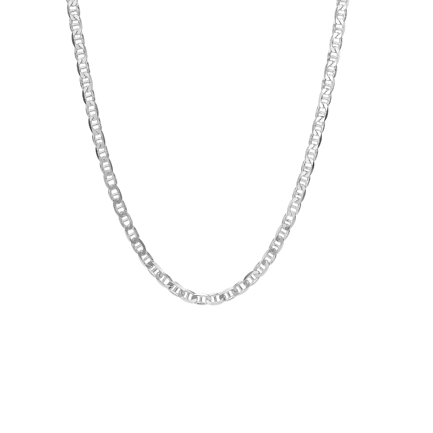 Halskæde Facet Bønne Sterling Sølv 42 + 3 cm