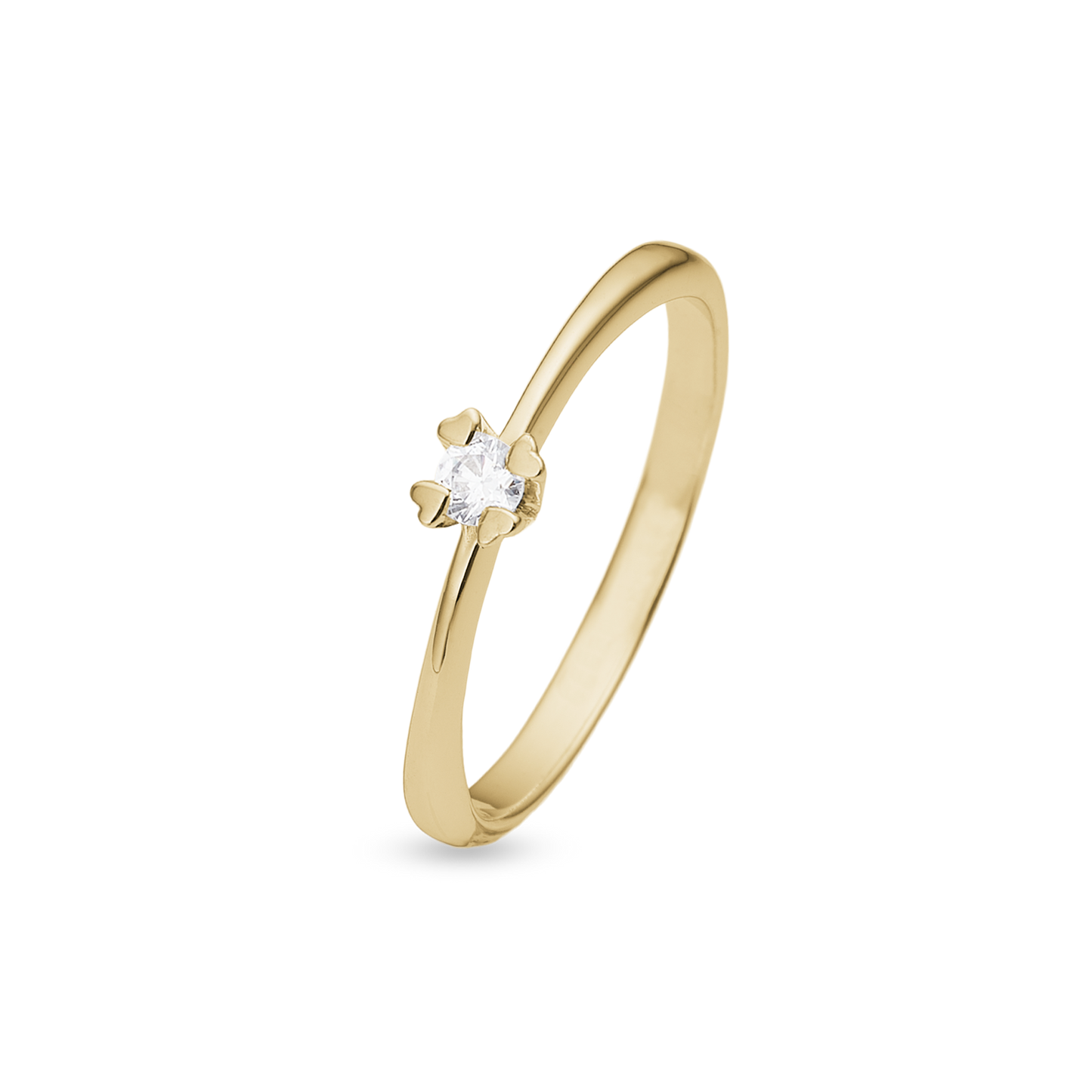 Mary Ring 8 Karat Guld Med 0,10ct W/VS Labgrown Diamant