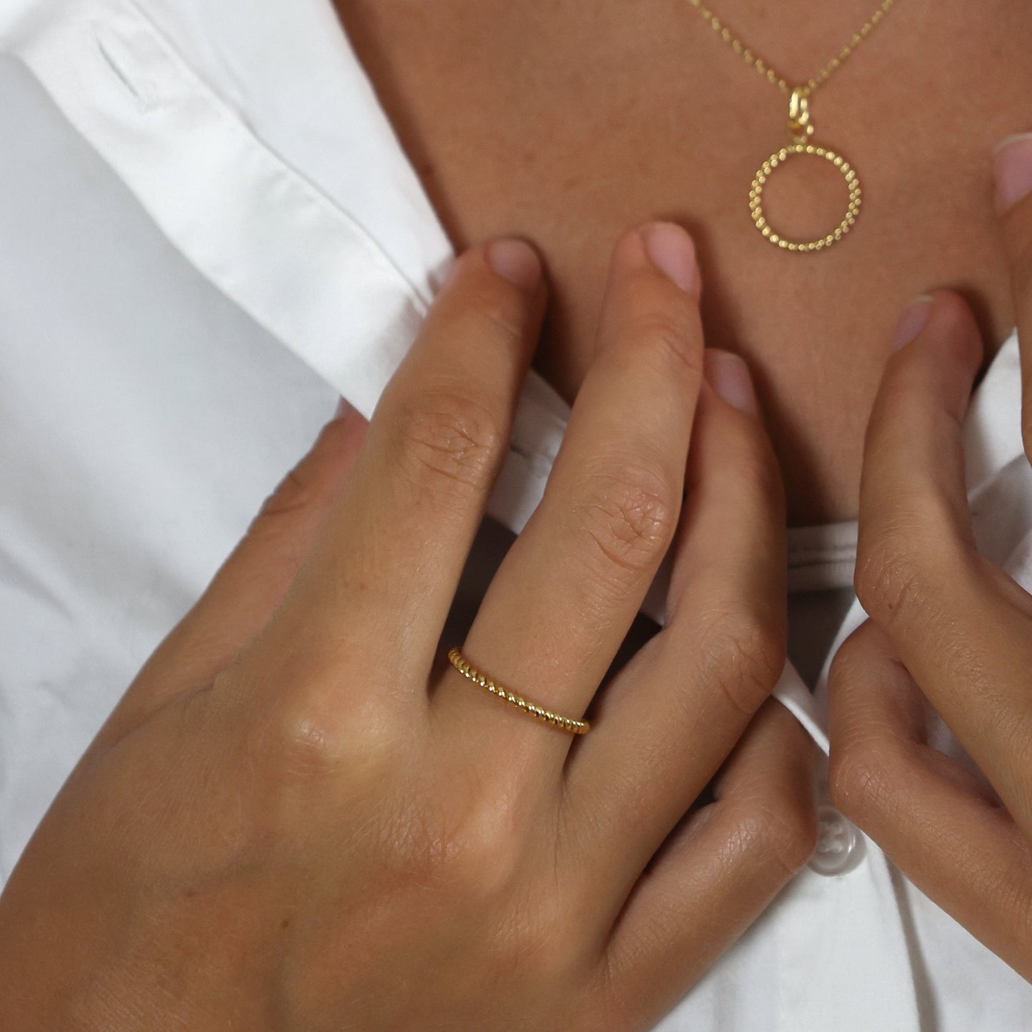 Ring Snoet Cirkel 8 Karat Guld