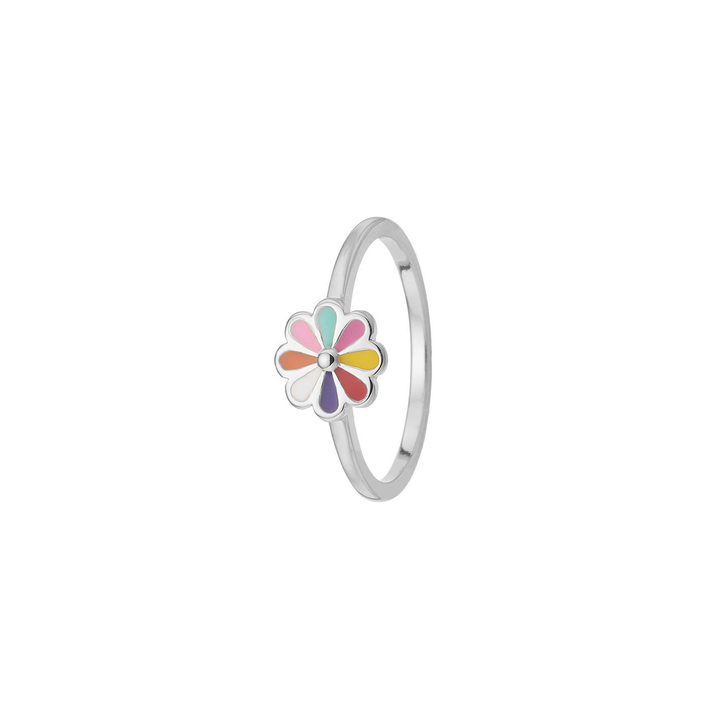 Ring til Børn Colorful Flower Sterling Sølv
