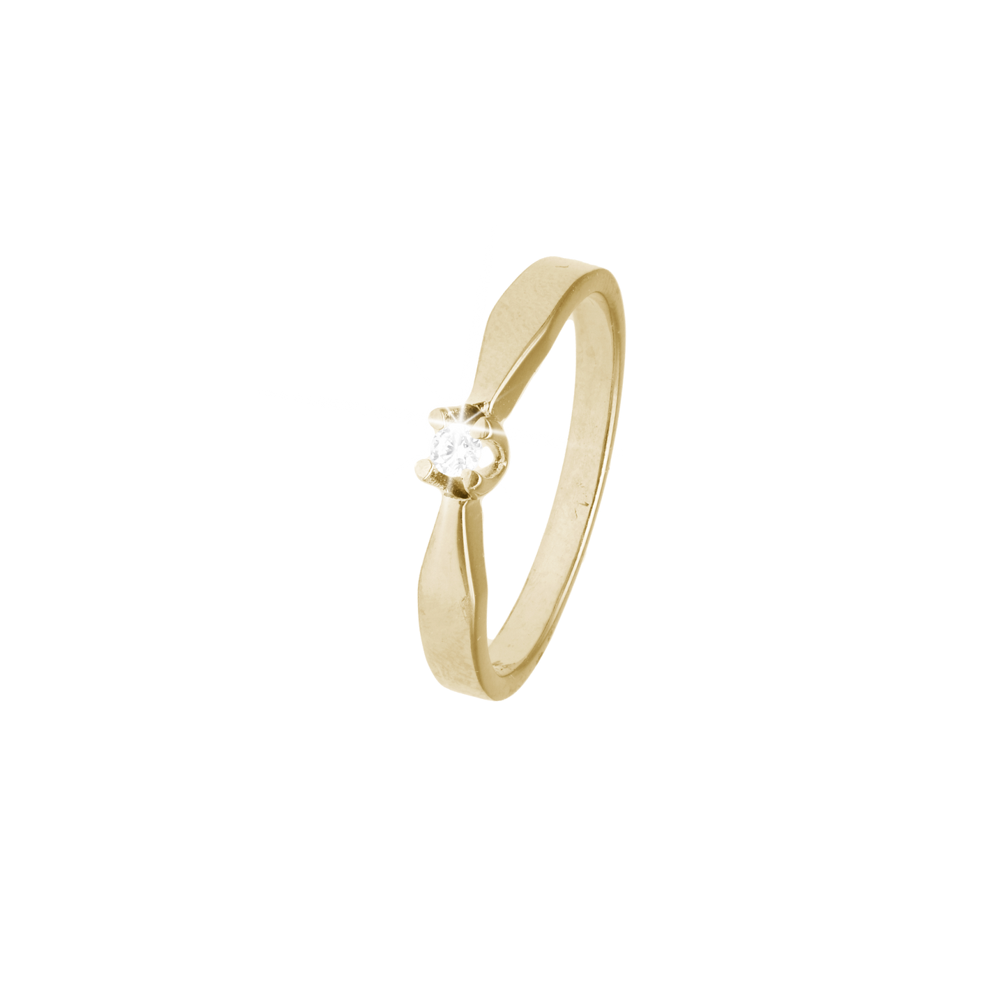 Elya Ring 8 Karat Guld Med 0,05ct W/VS Labgrown Diamant