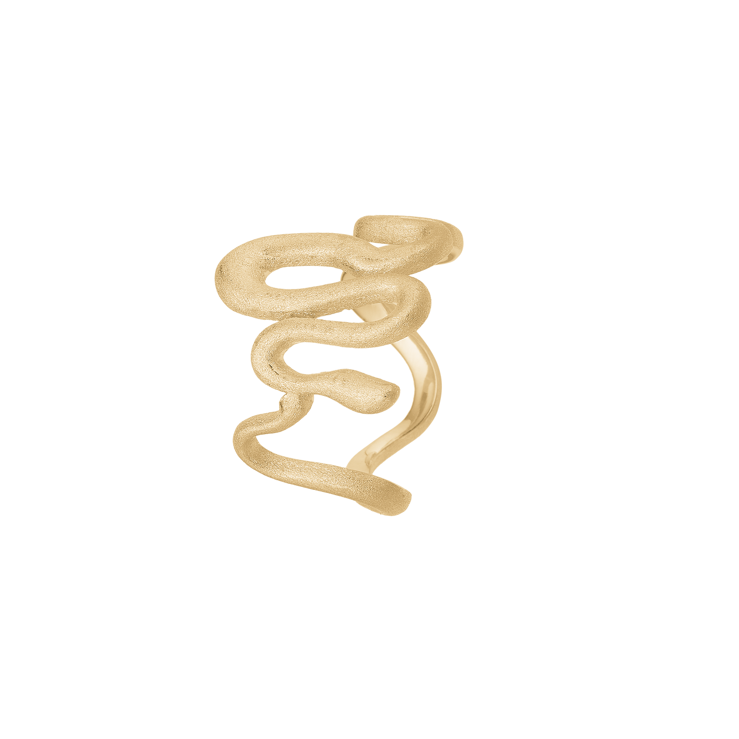 Ring Snake Forgyldt Sterling Sølv