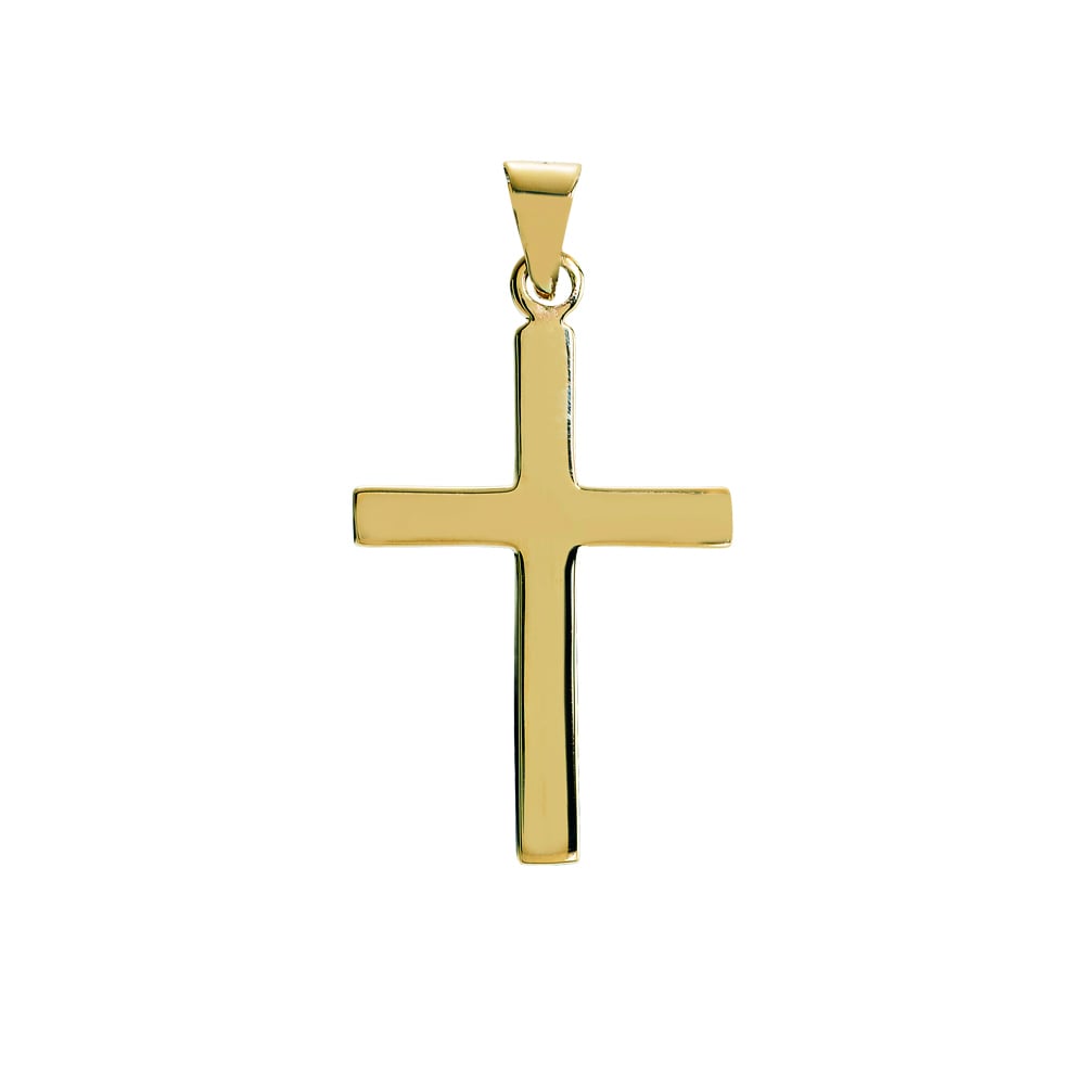 Vedhæng. Kors, stav 22x15mm, 14 kt guld.