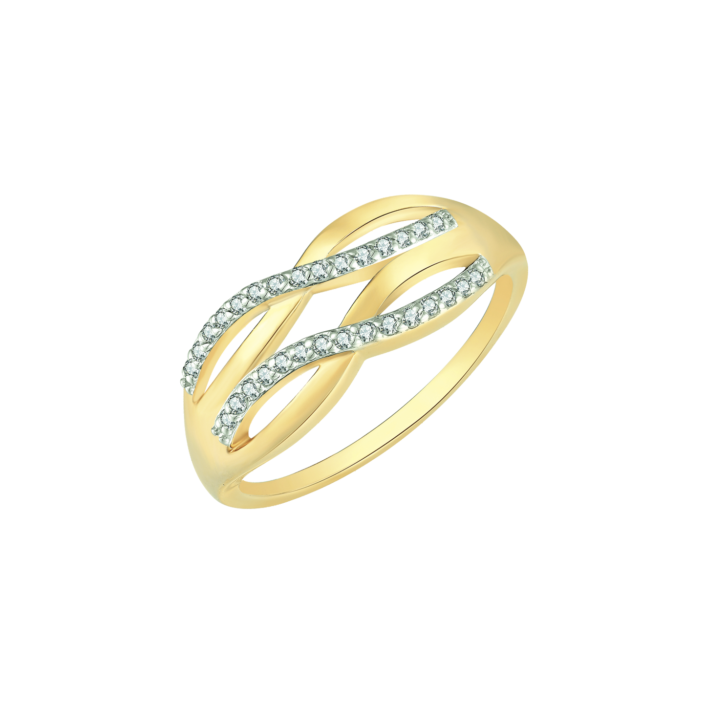 8 kt. guld ring dobbelt evighedstegn