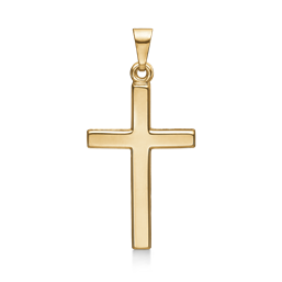 14 kt. guld vedhæng kors. Mål: 16 x 25 mm.