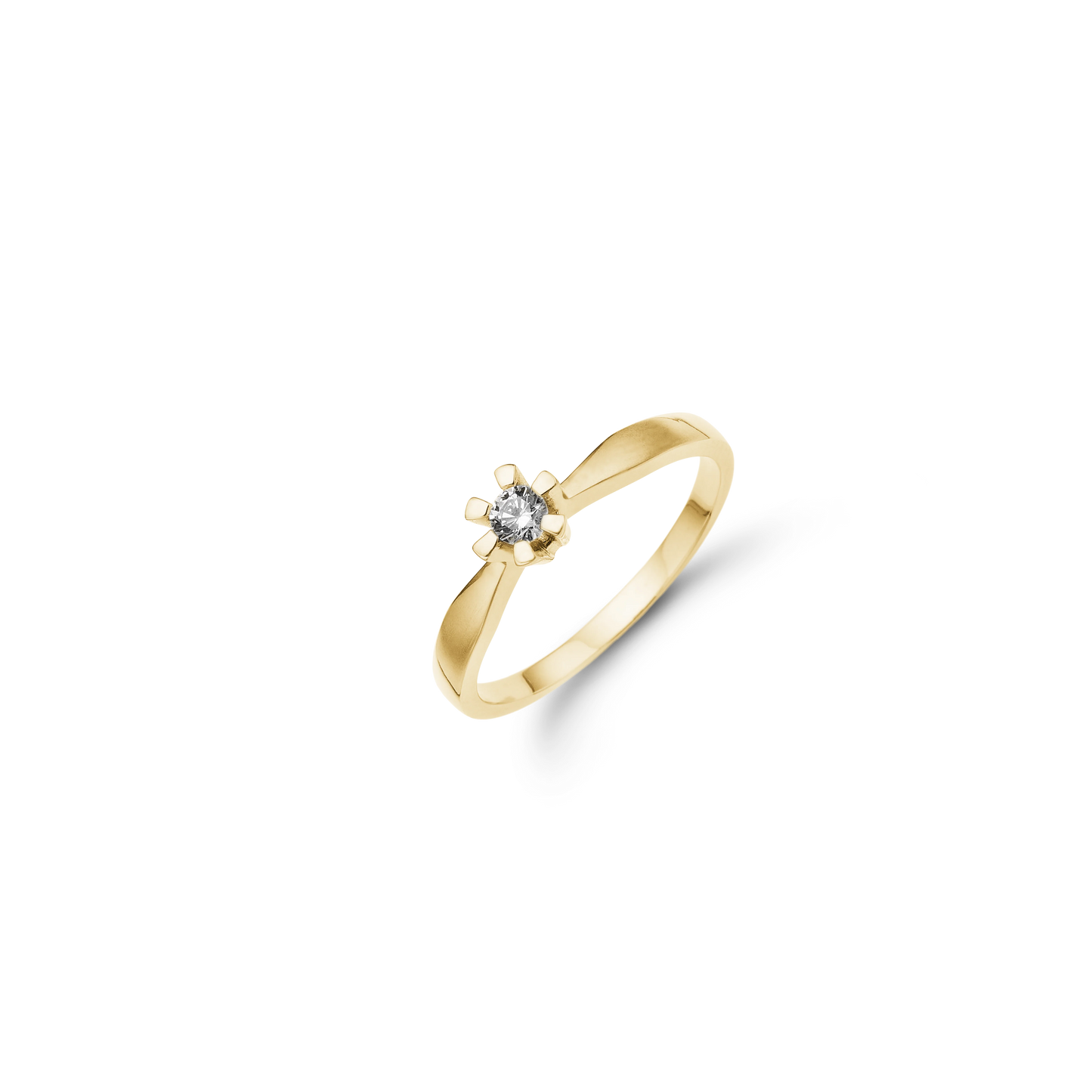 Eternity Ring 14 Karat Guld Med 0,05ct W/SI Diamant