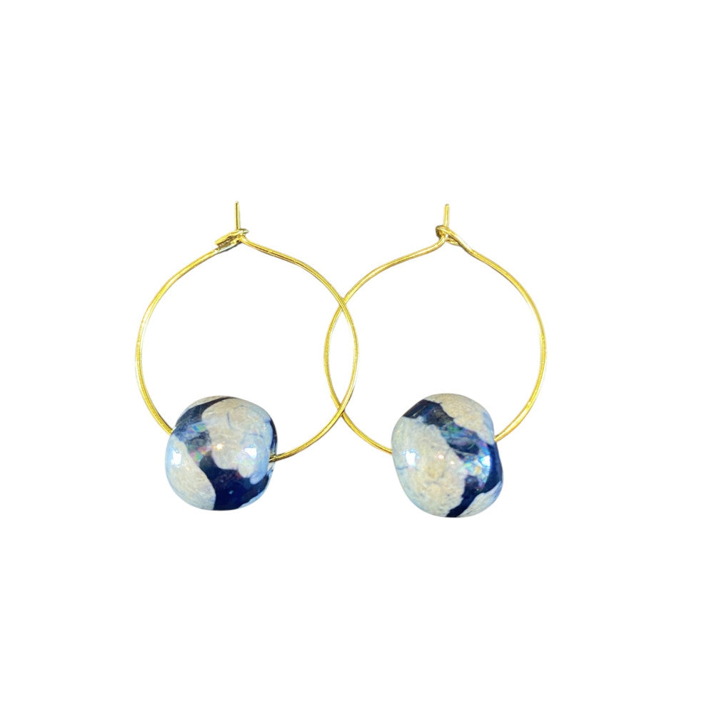 Unika øreringe - Classic blue giraf