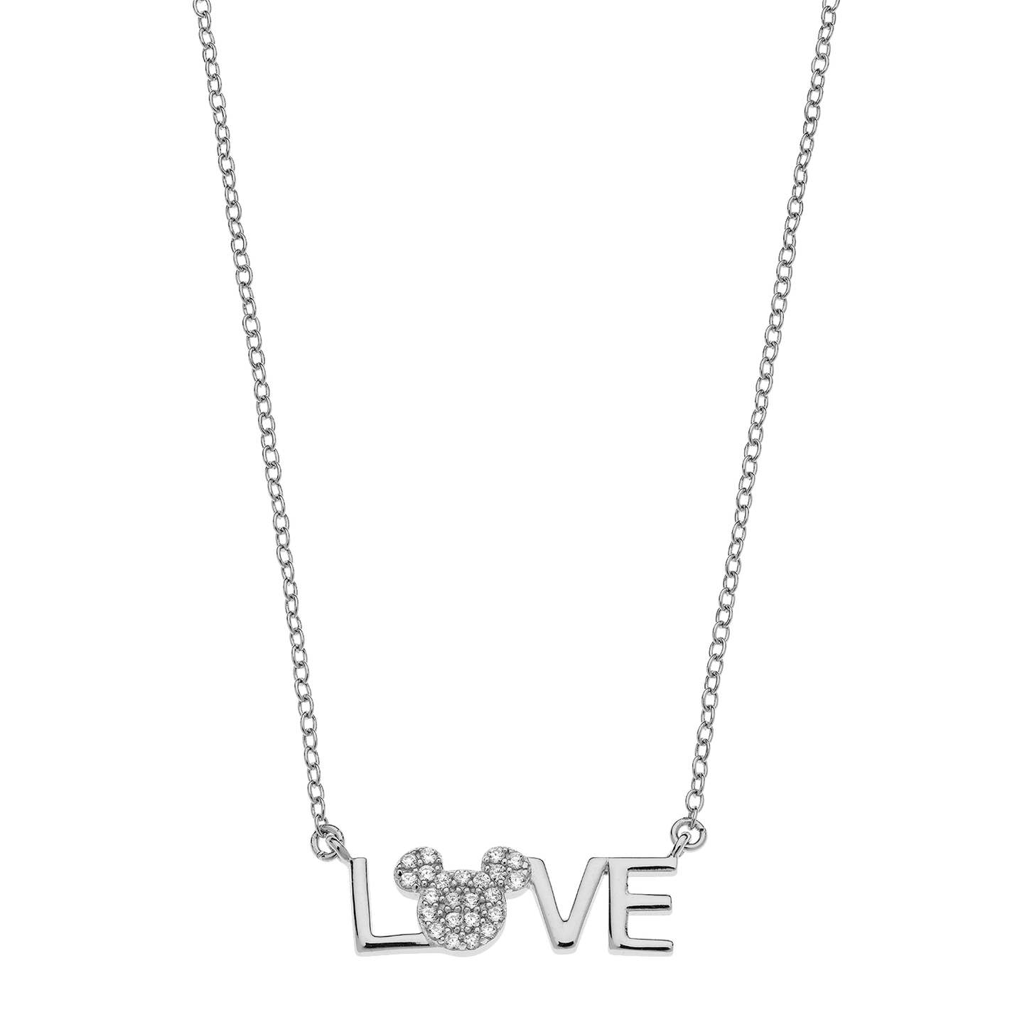 Sølv halskæde Mickey LOVE